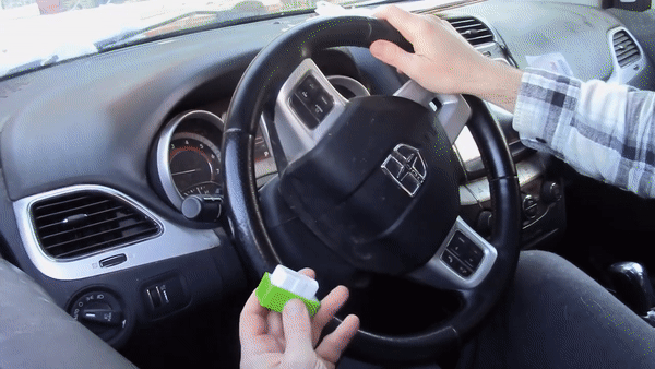 A man using Eco Fuel on his car