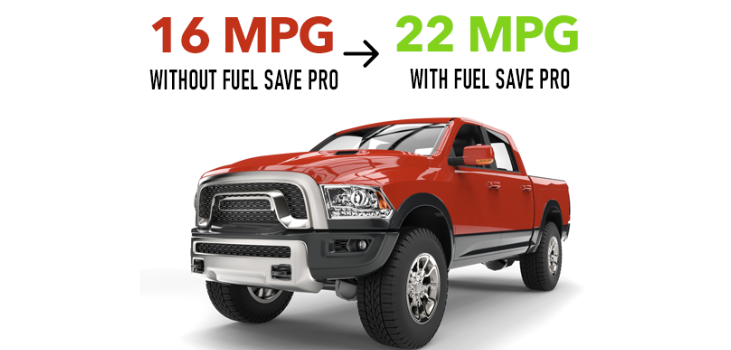 A red truck with less power consumption thanks to Eco Fuel